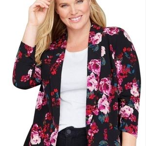 Lane Bryant Black Floral Jacket Size 22/24